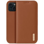 DUX DUCIS Hivo usnjena preklopna torbica za iPhone 15 - rjava