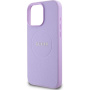 Guess Grained Classic Ovitek z logotipom MagSafe za iPhone 16 Pro - vijoličen