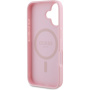 Guess Grained Classic Ovitek z logotipom MagSafe za iPhone 16 - roza