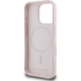 Karl Lagerfeld Silikonski ovitek Karl and Choupette z MagSafe za iPhone 16 Pro - roza