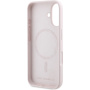 Karl Lagerfeld Silikonski ovitek Double Heads z MagSafe za iPhone 16 - roza