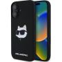 Karl Lagerfeld Silikonski ovitek Choupette Head z MagSafe za iPhone 16 - črn