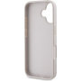 Guess ovitek 4G Strass Triangle Metal Logo za iPhone 16 - roza
