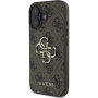 Guess 4G Metal Logo ovitek za iPhone 16 Plus - rjav