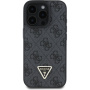 Guess 4G Strass Triangle Metal Logo etui s paščkom za iPhone 16 Pro - siv