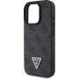 Guess 4G Strass Triangle Metal Logo etui s paščkom za iPhone 16 Pro - siv