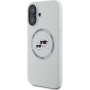 Karl Lagerfeld Silikonski ovitek K&CH Heads z MagSafe za iPhone 16 - bež