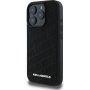 Karl Lagerfeld Ovitek Quilted Pattern za iPhone 16 Pro - črn
