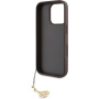 Guess Ovitek 4G Charms za iPhone 16 Pro - rjav