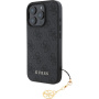 Guess Ovitek 4G Charms za iPhone 16 Pro - siv