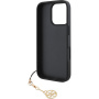 Guess Ovitek 4G Charms za iPhone 16 Pro - siv