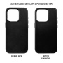FIXED MagLeather Leather Cover z MagSafe za iPhone 16 Pro - črn