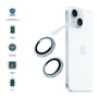 FIXED Camera Glass kaljeno steklo z aluminijastim okvirjem za zaščito zadnje leče kamere za iPhone 16 / 16 Plus - modro