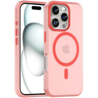 Mat prosojen ovitek z MagSafe za iPhone 16 Pro - rdeč