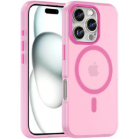 Mat prosojen ovitek z MagSafe za iPhone 16 Pro Max - roza
