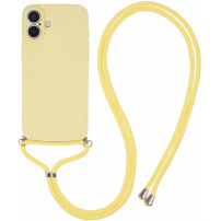 Zaščitni ovitek z vrvico za iPhone 16 - rumen