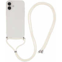 Zaščitni ovitek z vrvico za iPhone 16 Plus - bež