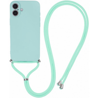Zaščitni ovitek z vrvico za iPhone 16 Plus - cyan