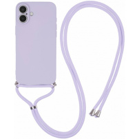 Zaščitni ovitek z vrvico za iPhone 16 Plus - vijoličen