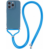 Zaščitni ovitek z vrvico za iPhone 16 Pro Max - moder