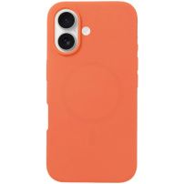 Silikonski ovitek z MagSafe za iPhone 16 Plus - oranžen