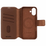 Decoded Odstranljiva preklopna torbica Detachable Wallet 2v1 za iPhone 16 Plus - rjava