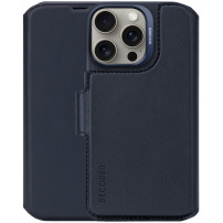 Decoded Detachable Wallet 2v1 snemljiva preklopna torbica za iPhone 16 Pro - temno modra