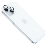 FIXED Camera Glass kaljeno steklo z aluminijastim okvirjem za zaščito zadnje leče kamere za iPhone 16 / 16 Plus - modro
