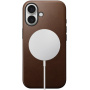 Nomad Usnjen ovitek Modern Leather z MagSafe za iPhone 16 - rjav