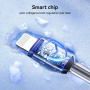 JOYROOM S-A42 Crystal Clear pleten polnilni in podatkovni kabel - USB-A na Lightning - 1,2 m - črnomodra