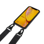 Mat ovitek z nastavljivim paščkom za iPhone XR - črn