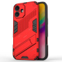 Trpežen zaščitni ovitek s stojalom za iPhone 16 Plus - rdeč