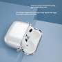 Prozoren ovitek s karabinom za AirPods 4 / 5 - moder