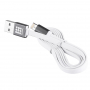HAWEEL Sync & Charge kabel z dvojnim 2in1 USB-A / Lightning / Micro USB priključkom za Apple in druge naprave - 1 m - bela