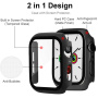 Mat ohišje s kaljenim steklom za Apple Watch 42mm (Series 10 / 11) - modro-vijolično