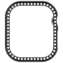 Metalni etui posut s kamenčki za Apple Watch 42mm (Series 10 / 11) - črn
