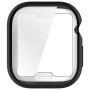 Metalik etui iz mehke plastike z zaščito zaslona za Apple Watch 42mm (Series 10 / 11) - črn