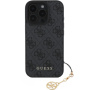 Guess Ovitek 4G Charms za iPhone 16 Pro - siv