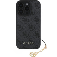 Guess Ovitek 4G Charms za iPhone 16 Pro - siv
