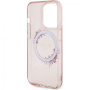 Guess Flowers Ring Glossy Logo Cover z MagSafe za iPhone 16 Pro - roza