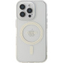 Guess IML Glitter Ring Cover z MagSafe za iPhone 16 Pro Max - prozoren