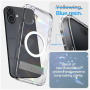 Spigen Ultra Hybrid S Transparent Cover s stojalom in MagSafe za iPhone 16 - prozoren