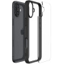 Spigen Ultra Hybrid maten prosojen ovitek z barvnim okvirjem za iPhone 16 Plus - črn