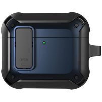Super trpežen ovitek s karabinom za AirPods 4 / 5 - temno moder