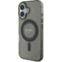 Guess IML Rhinestones Ring Cover z MagSafe za iPhone 16 - siv