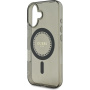 Guess IML Rhinestones Ring Cover z MagSafe za iPhone 16 - siv