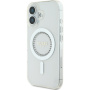 Guess IML Rhinestones Ring Cover z MagSafe za iPhone 16 - prozoren