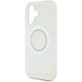 Guess IML Rhinestones Ring Cover z MagSafe za iPhone 16 - prozoren