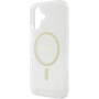 Guess IML Glitter Ring Cover z MagSafe za iPhone 16 Plus - prozoren
