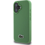 Lacoste Iconic Petit Pique Woven Logo Cover z MagSafe za iPhone 16 - zelen
